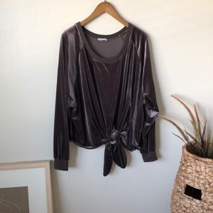 Purple Velvet Sweater